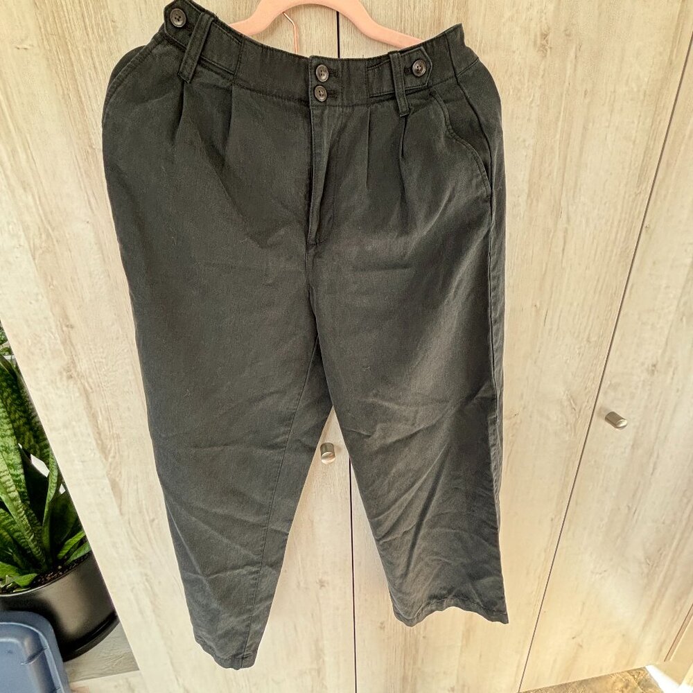 Madewell Harlow Wide Leg Black Pant 0P